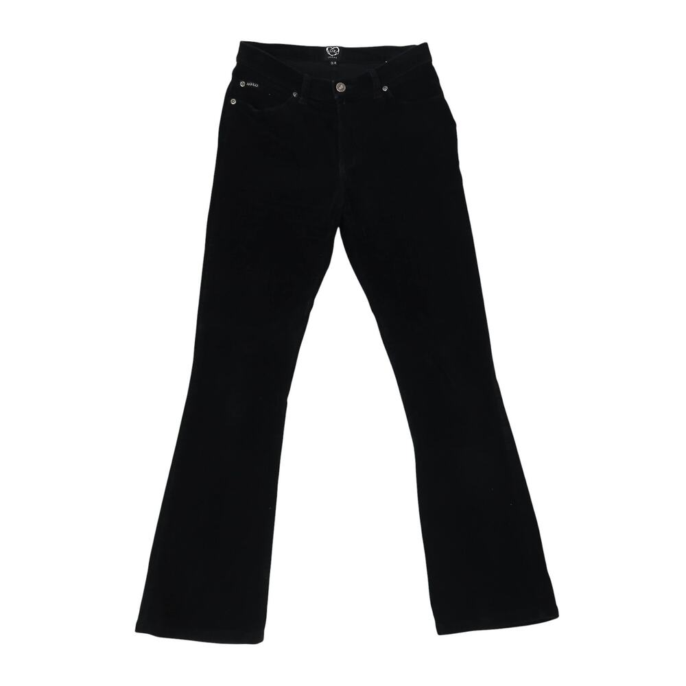 Vintage 90s XOXO Black Corduroy Velvet Low Rise Bootcut Flare Pants 4